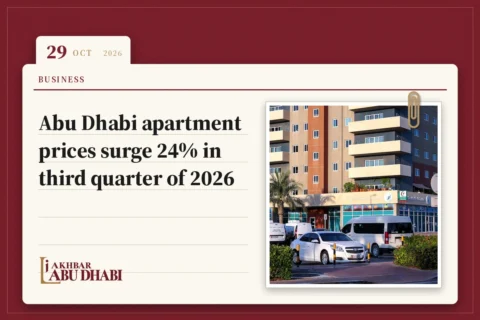 Abu Dhabi apartment prices surge 24% in third quarter of 2026