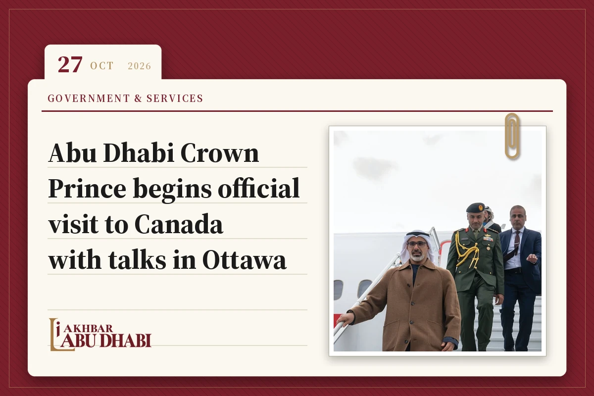 Abu Dhabi Crown Prince begins official visit to Canada with talks in Ottawa