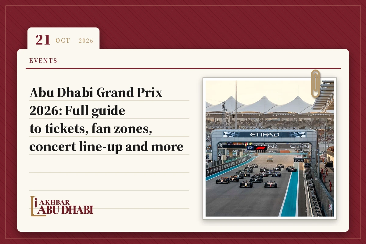 Abu Dhabi Grand Prix 2026: Full guide to tickets, fan zones, concert line-up and more