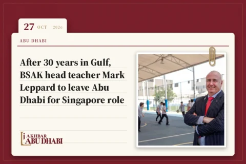 After 30 years in Gulf, BSAK head teacher Mark Leppard to leave Abu Dhabi for Singapore role