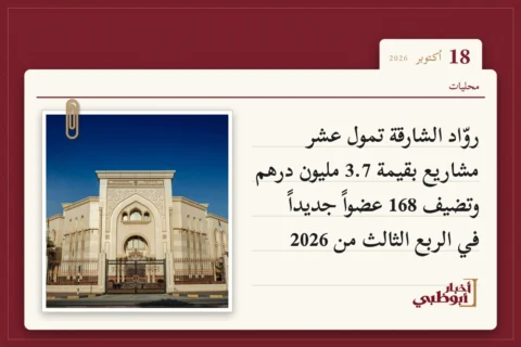 روّاد الشارقة تمول عشر مشاريع بقيمة 3.7 مليون درهم وتضيف 168 عضواً جديداً في الربع الثالث من 2026