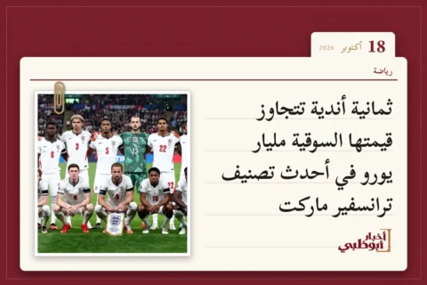ثمانية أندية تتجاوز قيمتها السوقية مليار يورو في أحدث تصنيف ترانسفير ماركت