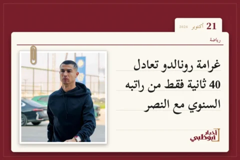 غرامة رونالدو تعادل 40 ثانية فقط من راتبه السنوي مع النصر
