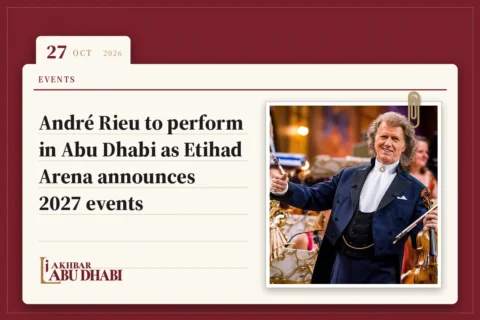 André Rieu to perform in Abu Dhabi as Etihad Arena announces 2027 events