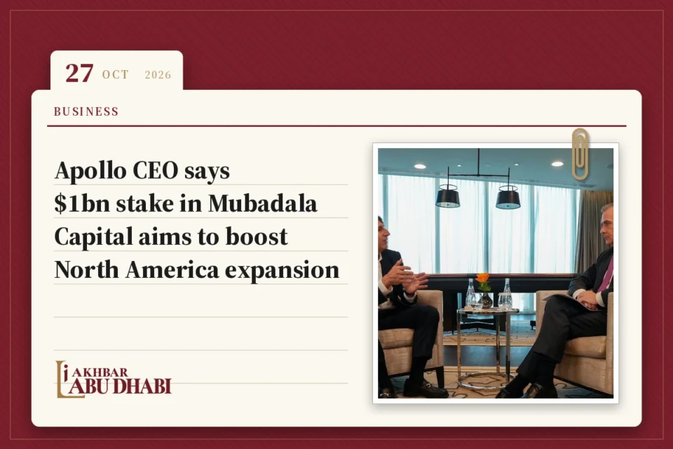 Apollo CEO says $1bn stake in Mubadala Capital aims to boost North America expansion