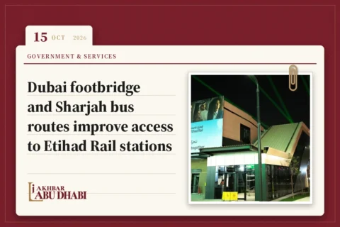 Dubai footbridge and Sharjah bus routes improve access to Etihad Rail stations