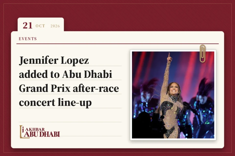 Jennifer Lopez added to Abu Dhabi Grand Prix after-race concert line-up