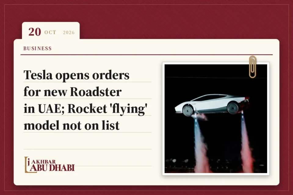 Tesla opens orders for new Roadster in UAE; Rocket 'flying' model not on list