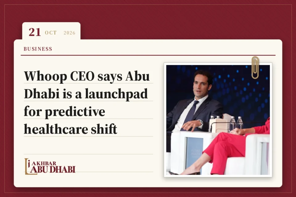 Whoop CEO says Abu Dhabi is a launchpad for predictive healthcare shift