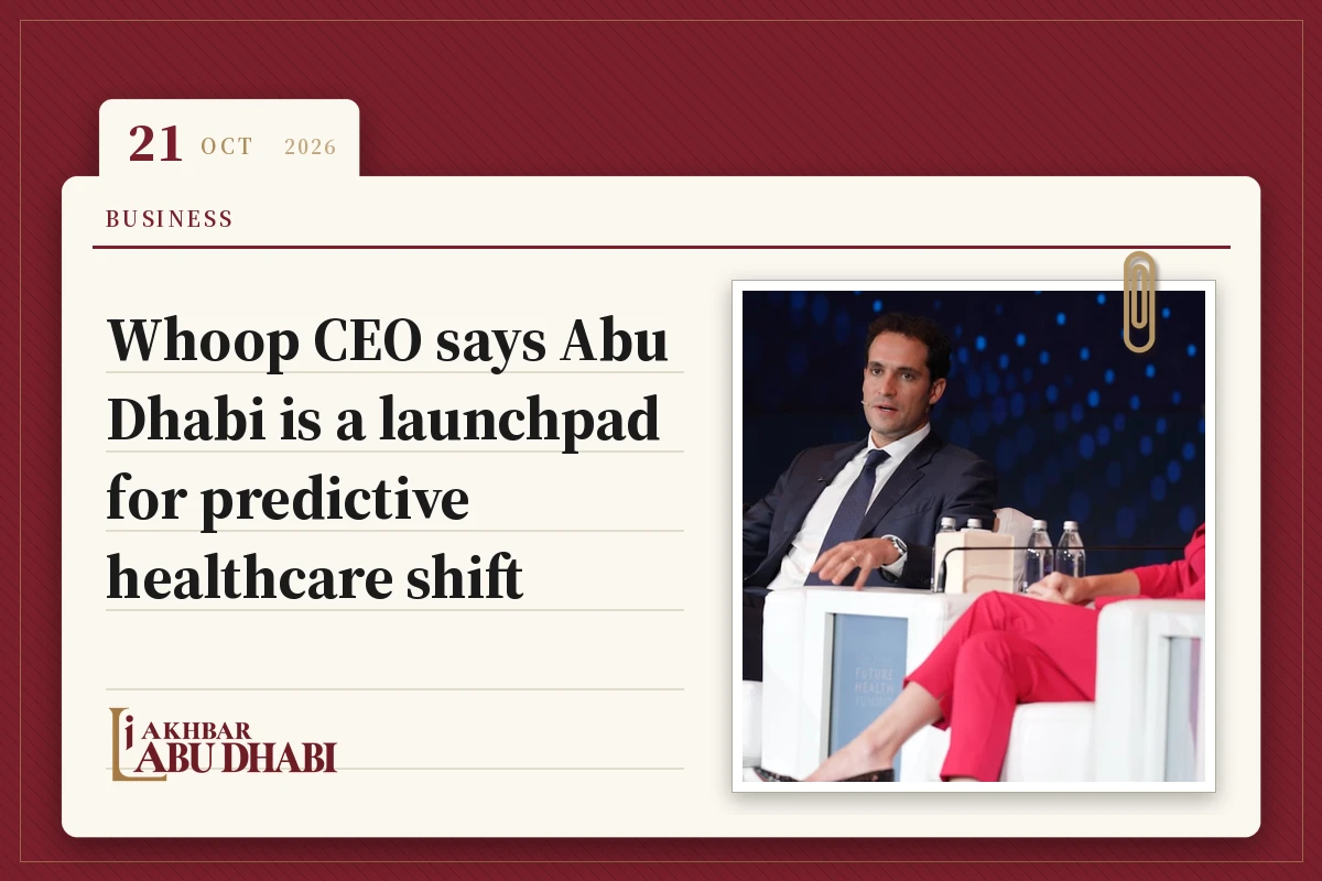 Whoop CEO says Abu Dhabi is a launchpad for predictive healthcare shift